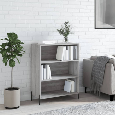 vidaxL Shelf Cabinet Grey Sonoma 69.5x32.5x90 cm Engineered Wood