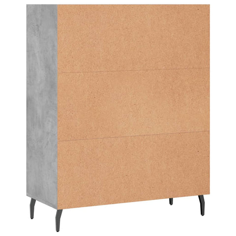 vidaxL Shelf Cabinet Concrete Grey 69.5x32.5x90 cm Engineered Wood