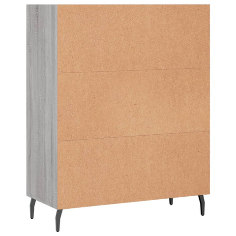 vidaxL Shelf Cabinet Grey Sonoma 69.5x32.5x90 cm Engineered Wood