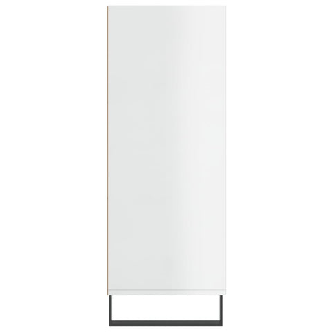 vidaxL Shelf Cabinet High Gloss White 69.5x32.5x90 cm Engineered Wood