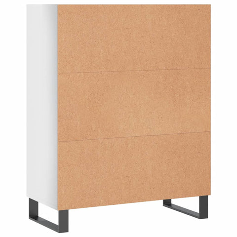 vidaxL Shelf Cabinet High Gloss White 69.5x32.5x90 cm Engineered Wood