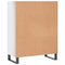vidaxL Shelf Cabinet High Gloss White 69.5x32.5x90 cm Engineered Wood