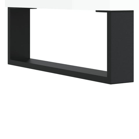 vidaxL Shelf Cabinet High Gloss White 69.5x32.5x90 cm Engineered Wood