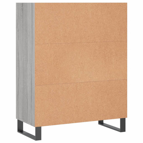 vidaxL Shelf Cabinet Grey Sonoma 69.5x32.5x90 cm Engineered Wood