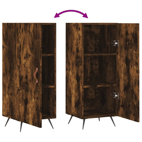vidaXL Sideboard Smoked Oak 34.5x34x90 cm Engineered Wood