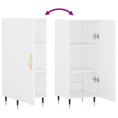 vidaXL Sideboard White 34.5x34x90 cm Engineered Wood