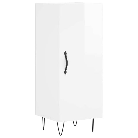 vidaXL Sideboard High Gloss White 34.5x34x90 cm Engineered Wood
