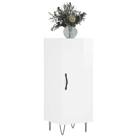vidaXL Sideboard High Gloss White 34.5x34x90 cm Engineered Wood