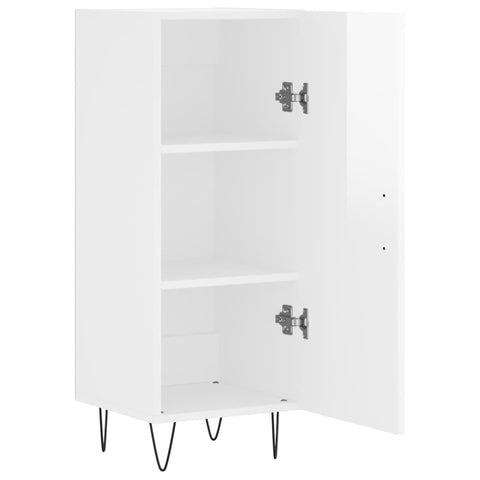 vidaXL Sideboard High Gloss White 34.5x34x90 cm Engineered Wood
