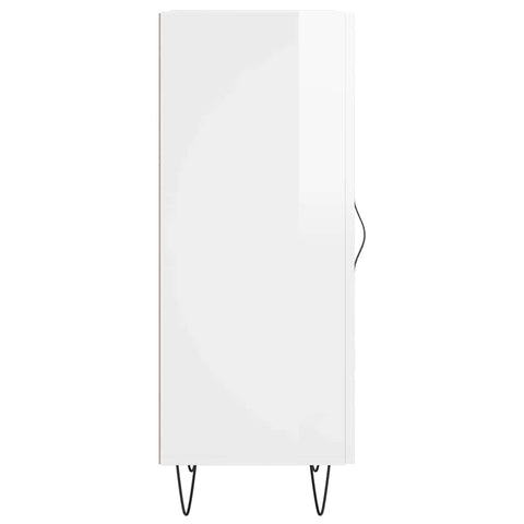 vidaXL Sideboard High Gloss White 34.5x34x90 cm Engineered Wood
