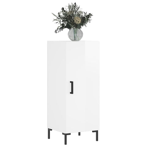 vidaXL Sideboard High Gloss White 34.5x34x90 cm Engineered Wood