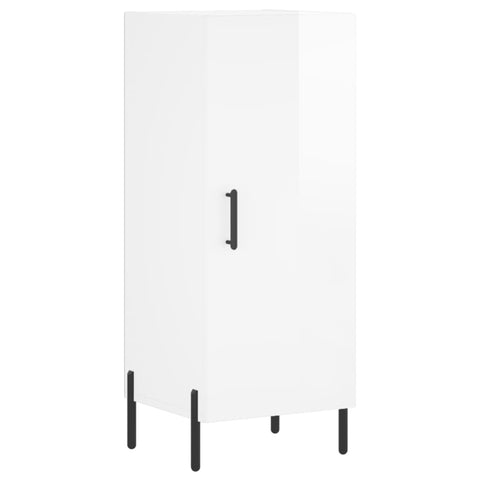 vidaXL Sideboard High Gloss White 34.5x34x90 cm Engineered Wood