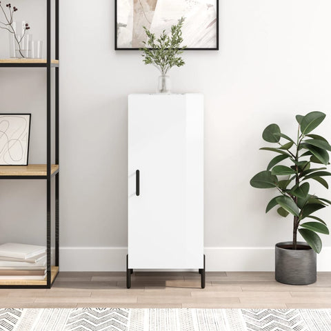 vidaXL Sideboard High Gloss White 34.5x34x90 cm Engineered Wood