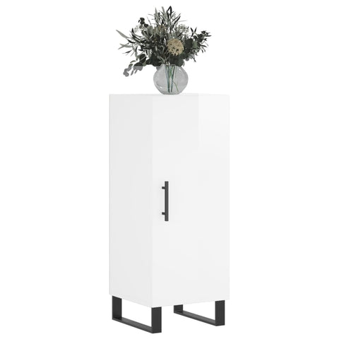 vidaXL Sideboard High Gloss White 34.5x34x90 cm Engineered Wood