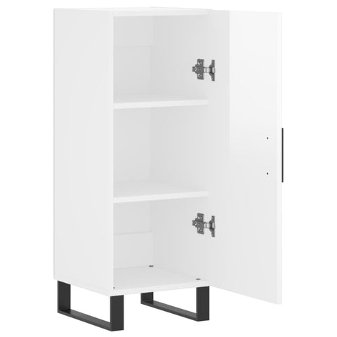 vidaXL Sideboard High Gloss White 34.5x34x90 cm Engineered Wood