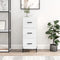 vidaXL Sideboard High Gloss White 34.5x34x90 cm Engineered Wood