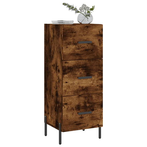 vidaXL Sideboard Smoked Oak 34.5x34x90 cm Engineered Wood
