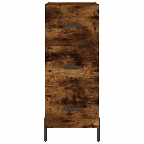 vidaXL Sideboard Smoked Oak 34.5x34x90 cm Engineered Wood