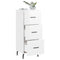 vidaXL Sideboard High Gloss White 34.5x34x90 cm Engineered Wood