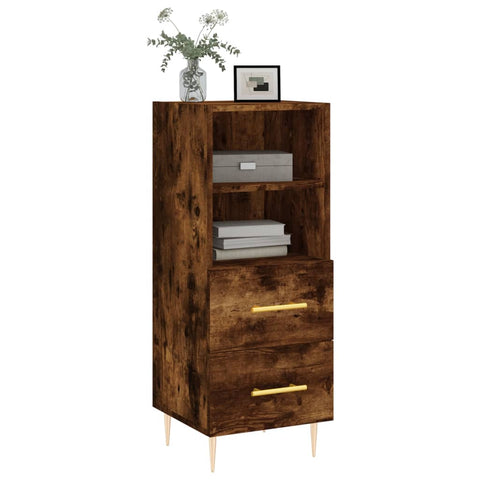 vidaXL Sideboard Smoked Oak 34.5x34x90 cm Engineered Wood
