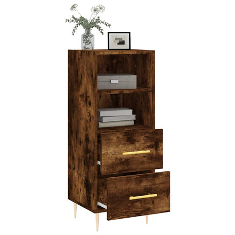 vidaXL Sideboard Smoked Oak 34.5x34x90 cm Engineered Wood