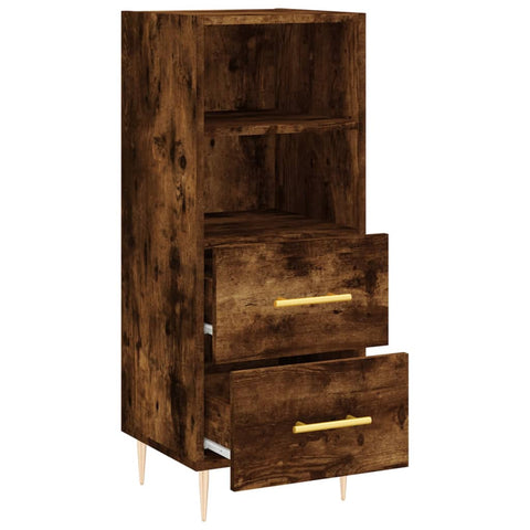 vidaXL Sideboard Smoked Oak 34.5x34x90 cm Engineered Wood