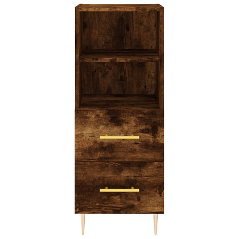 vidaXL Sideboard Smoked Oak 34.5x34x90 cm Engineered Wood