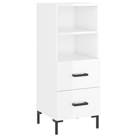 vidaXL Sideboard High Gloss White 34.5x34x90 cm Engineered Wood