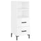 vidaXL Sideboard High Gloss White 34.5x34x90 cm Engineered Wood