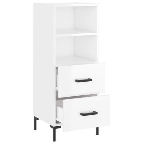 vidaXL Sideboard High Gloss White 34.5x34x90 cm Engineered Wood
