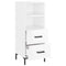 vidaXL Sideboard High Gloss White 34.5x34x90 cm Engineered Wood