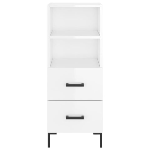 vidaXL Sideboard High Gloss White 34.5x34x90 cm Engineered Wood