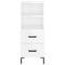 vidaXL Sideboard High Gloss White 34.5x34x90 cm Engineered Wood