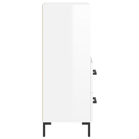 vidaXL Sideboard High Gloss White 34.5x34x90 cm Engineered Wood