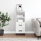 vidaXL Sideboard High Gloss White 34.5x34x90 cm Engineered Wood