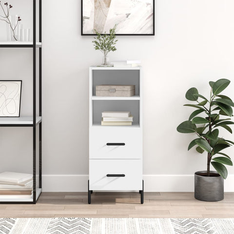 vidaXL Sideboard White 34.5x34x90 cm Engineered Wood