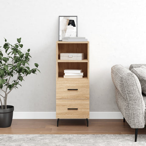 vidaXL Sideboard Sonoma Oak 34.5x34x90 cm Engineered Wood
