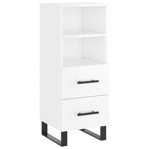 vidaXL Sideboard High Gloss White 34.5x34x90 cm Engineered Wood