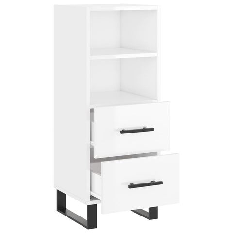 vidaXL Sideboard High Gloss White 34.5x34x90 cm Engineered Wood