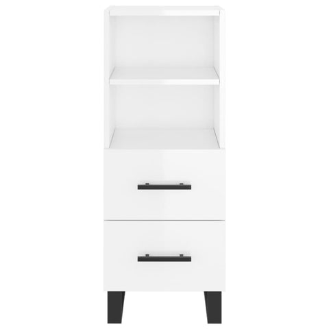 vidaXL Sideboard High Gloss White 34.5x34x90 cm Engineered Wood