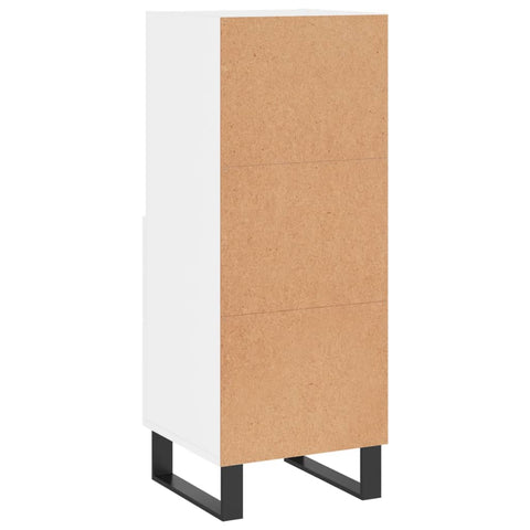 vidaXL Sideboard High Gloss White 34.5x34x90 cm Engineered Wood