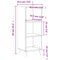 vidaxL Shelf Cabinet White 34.5x32.5x90 cm Engineered Wood