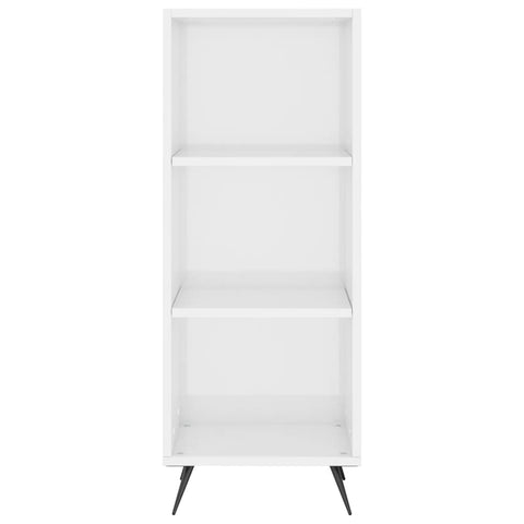 vidaxL Shelf Cabinet High Gloss White 34.5x32.5x90 cm Engineered Wood