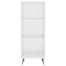 vidaxL Shelf Cabinet High Gloss White 34.5x32.5x90 cm Engineered Wood