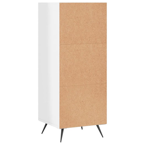 vidaxL Shelf Cabinet High Gloss White 34.5x32.5x90 cm Engineered Wood