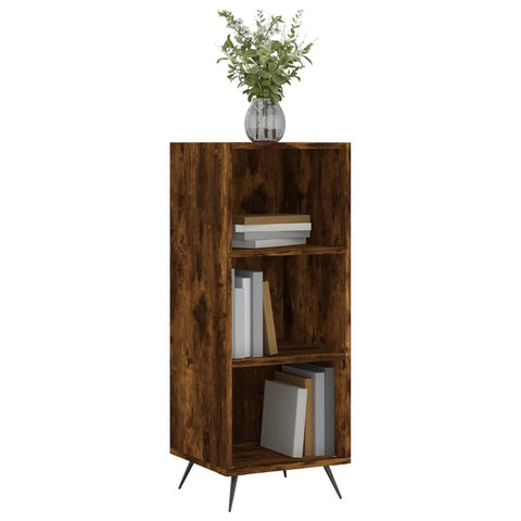 vidaxL Shelf Cabinet Smoked Oak 34.5x32.5x90 cm Engineered Wood