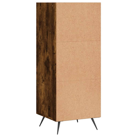 vidaxL Shelf Cabinet Smoked Oak 34.5x32.5x90 cm Engineered Wood