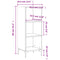 vidaXL Sideboard High Gloss White 34.5x32.5x90 cm Engineered Wood