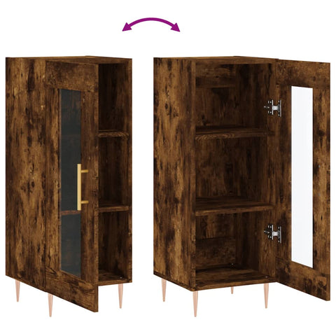 vidaXL Sideboard Smoked Oak 34.5x34x90 cm Engineered Wood