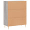 vidaXL Sideboard Grey Sonoma 69.5x34x90 cm Engineered Wood